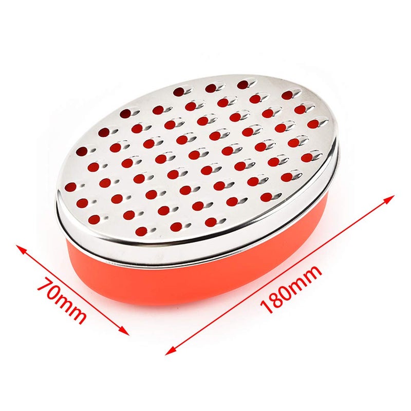 LVOERTUIG Stainless Steel Cheese Grater with Airtight Food Storage Container & Lid - Multi-Purpose Kitchen Tool for Grating Cheese, Vegetables, Ginger, and Citrus Fruits - Ideal for Home & Picnic Use - Image 2